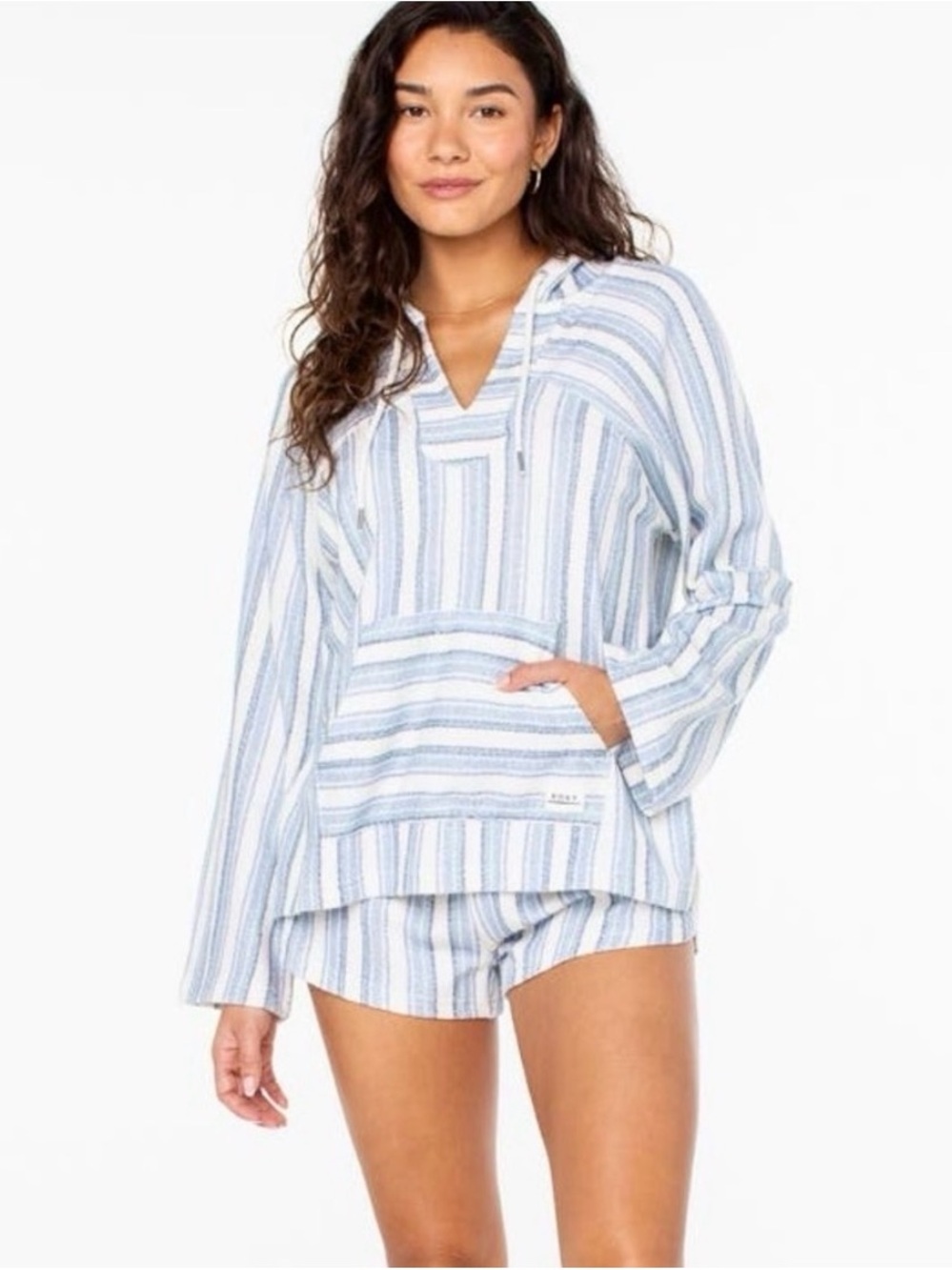 Roxy Wild and Free Poncho Hoodie Beach Cover-up Size M